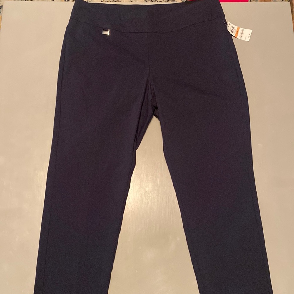 Alfani Navy Blue Skinny Leg Tummy Control Pant Women’s 16W , New with Tag